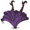 Upside down witch drawing