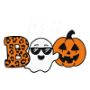 Hey Boo Halloween Leopard Ghost