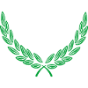 Bodendekoration Lorbeerkranz grün