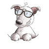 Cooler Weisser Schäferhund Hund Brille