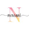 N | Monogram | Navn | Naomi |Vandfarve