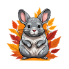 Cute autumn chinchilla