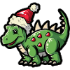 Dinosaur stegosaurus Christmas
