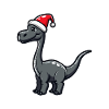 Dinosaur brontosaurus Christmas