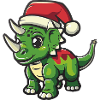 Dinosaur triceratops Christmas