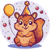 Squirrel Birthday Baby