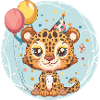 Bébé d’anniversaire léopard