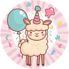 Alpaga Lama Anniversaire Bébé