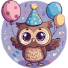 hibou anniversaire bébé