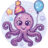 Octopus Birthday Baby