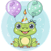 Frog Birthday Baby