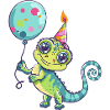Bande dessinée d’anniversaire caméléon