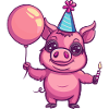 Pig Birthday Comic Wild Boar