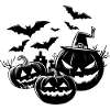Halloween en noir et blanc