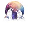 Crow Raven Howling Moon