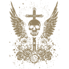 Goth Skull Grunge Cross