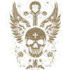 Goth Skull Grunge Cross