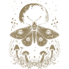 Moth Fairycore Goth Grunge Mushrooms