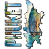 Carte aquarelle Phuket
