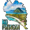 Carte à l’aquarelle Ko Phangan