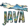Carte aquarelle Java