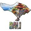 Carte aquarelle Bali