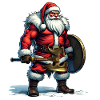 Bad Santa Claus Viking Bersærker Look Jul