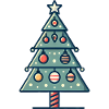 Tannenbaum geschmückt