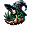 Witch with Marijuana - cool cannabis design