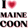 I love Maine Coon (style coeur rétro)