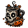 Skull Coffee Mug Halloween