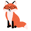 Glasses Fox Cartoon Motif