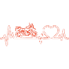Heartbeat Motorcycle T-shirt