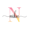 N | Monogramme | Nom | Nika |Aquarelle