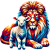Vêtements Chrétiens Lion Et Agneau
