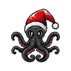 Oktopus Weihnachten