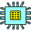 Digital Computer Chip Icon
