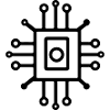 Digital Computer Chip Icon