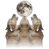 Golden Retriever Dog Howling Moon