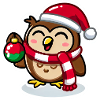 Joie de Noël hibou sage