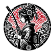 Samurai-Mädchen