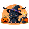 Halloween Black Kitten