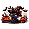 Halloween Black Kitten v2