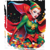 Christmas elf as a superhero