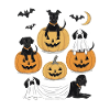 Lustige Hunde Halloween