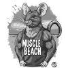 Retro Bodybuilder Muscle Beach Rat
