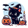 Katzen-Halloween