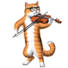 Cat Playing Violin