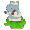 Hippopotamus Halloween Mummy