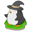 Pingouin Halloween Sorcière